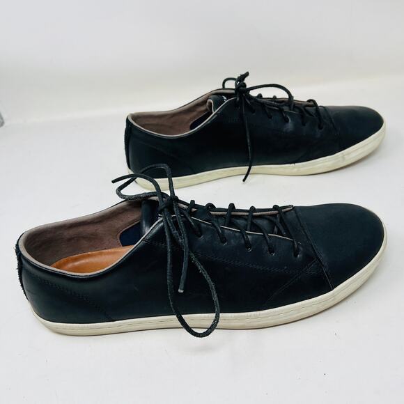 Cole Haan Smooth Leather Lace Up Shoe Sneaker Black - 12 - Picture 4 of 8